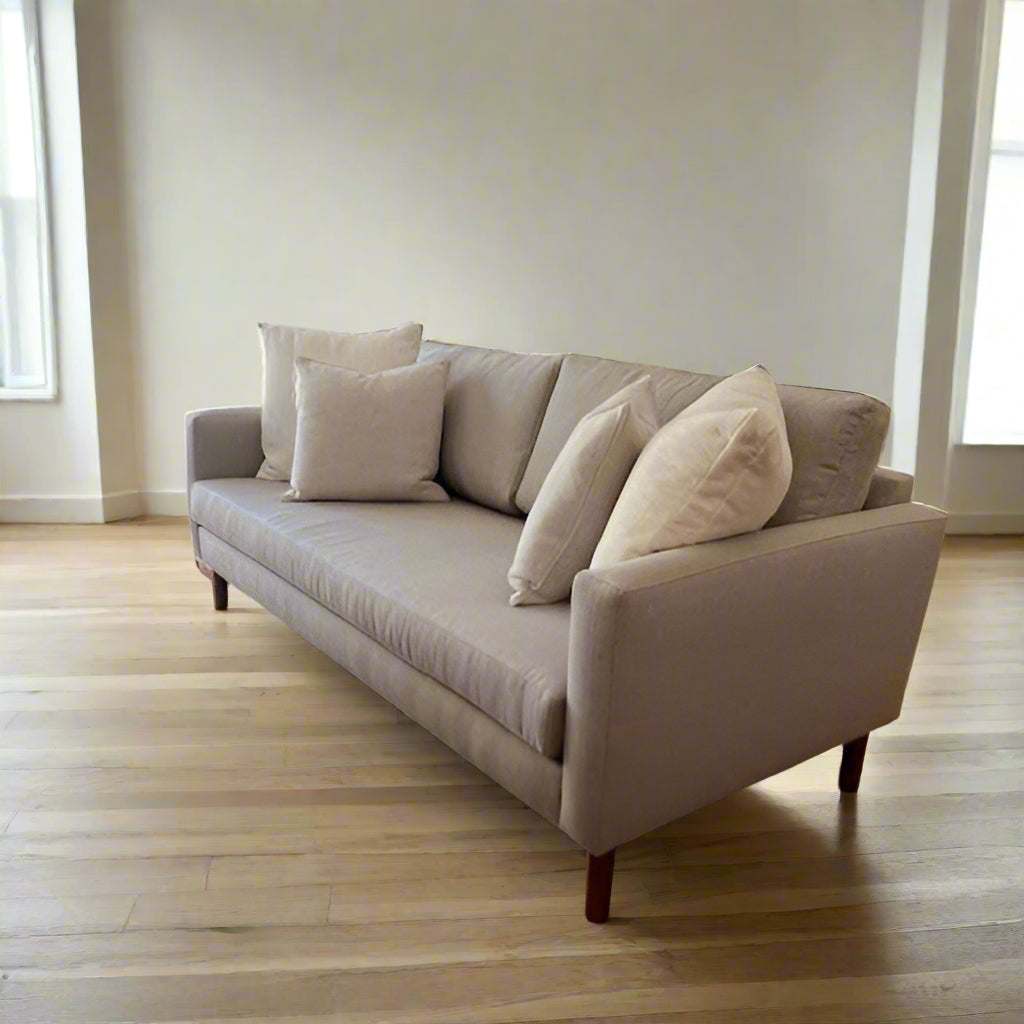 BenchMade Modern "Arden Dove" Laguna 80" Sofa Couch (Bench Cushion) FFW258-381