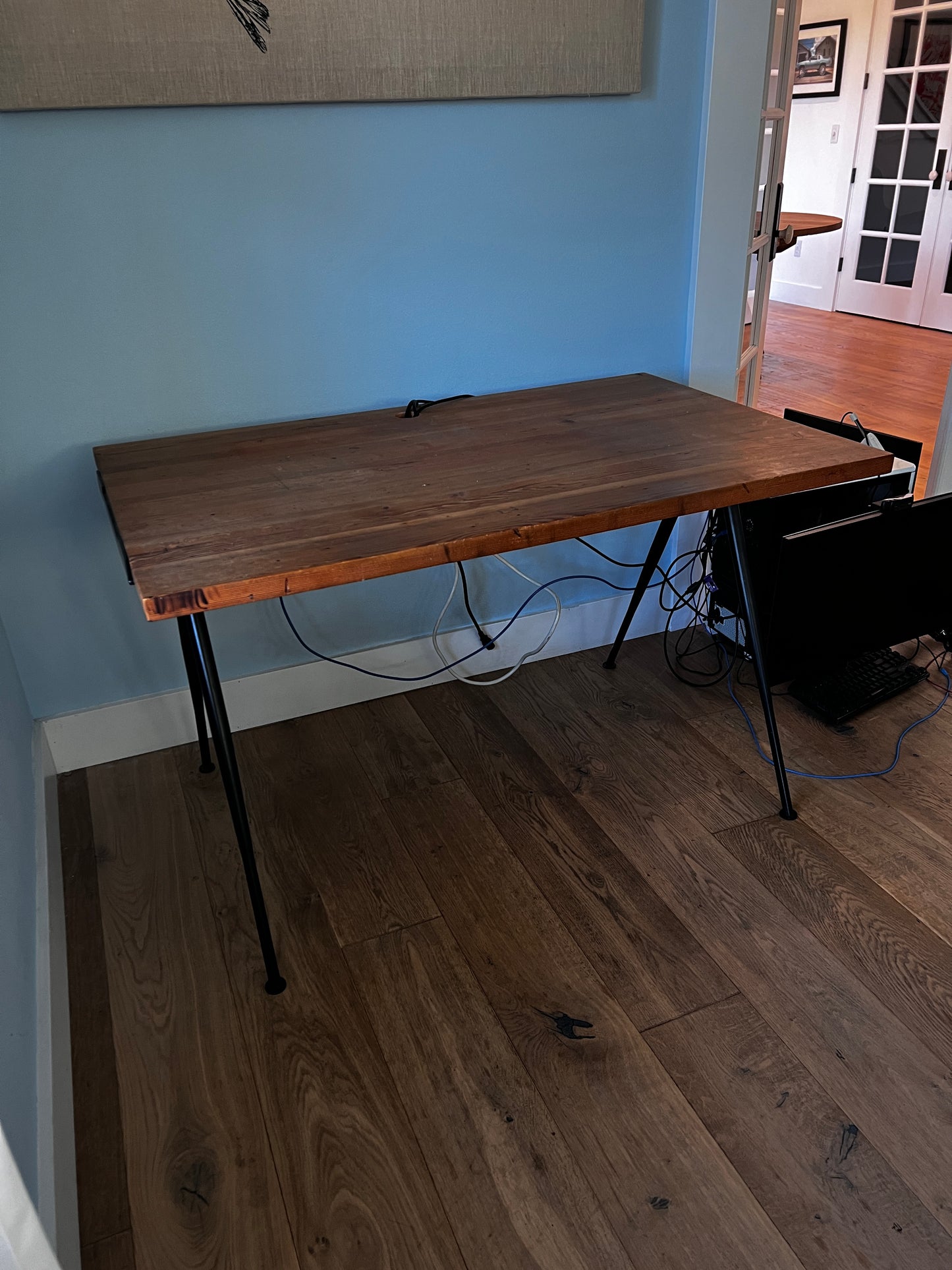 Wood Top Ames Exus Metal Legs Desk JB240-13