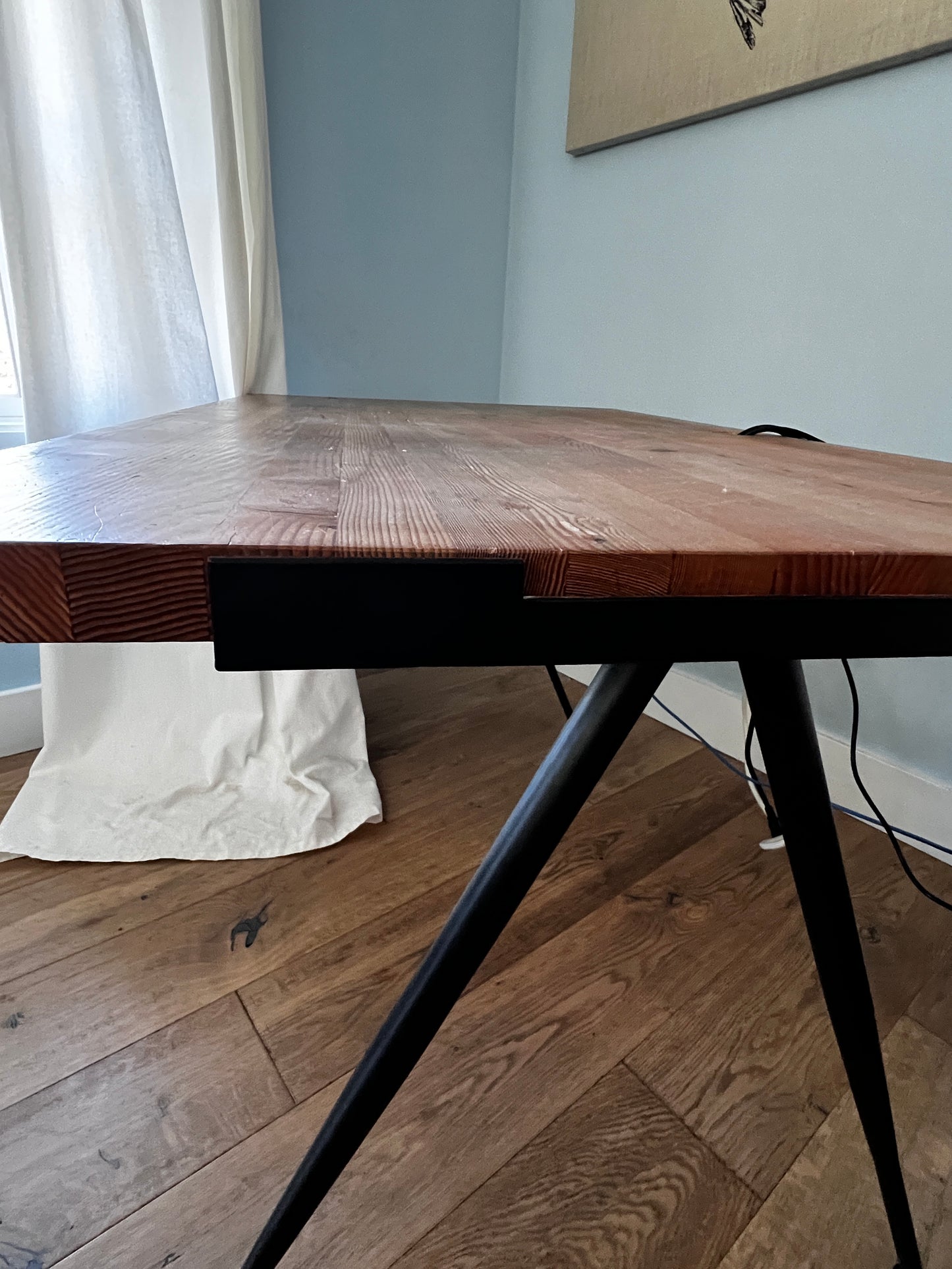 Wood Top Ames Exus Metal Legs Desk JB240-13