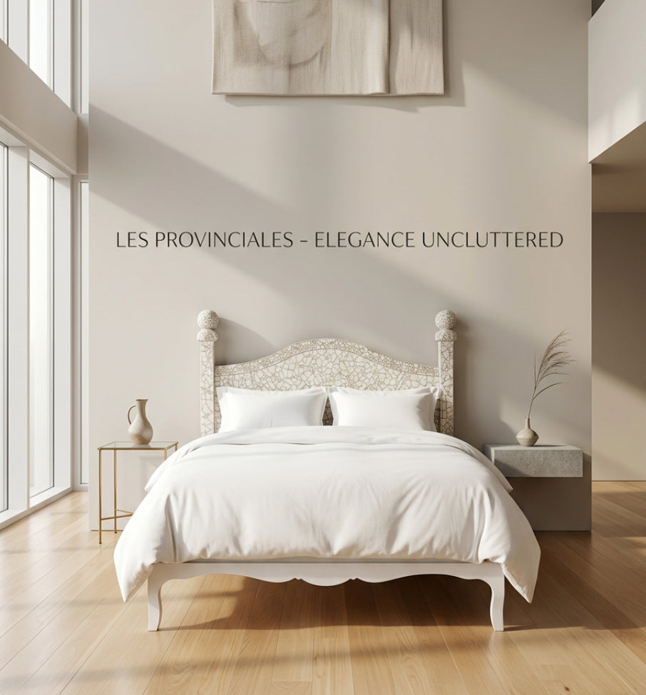 European Pique Assiette Mosaic Queen Size Bed Frame - JY01