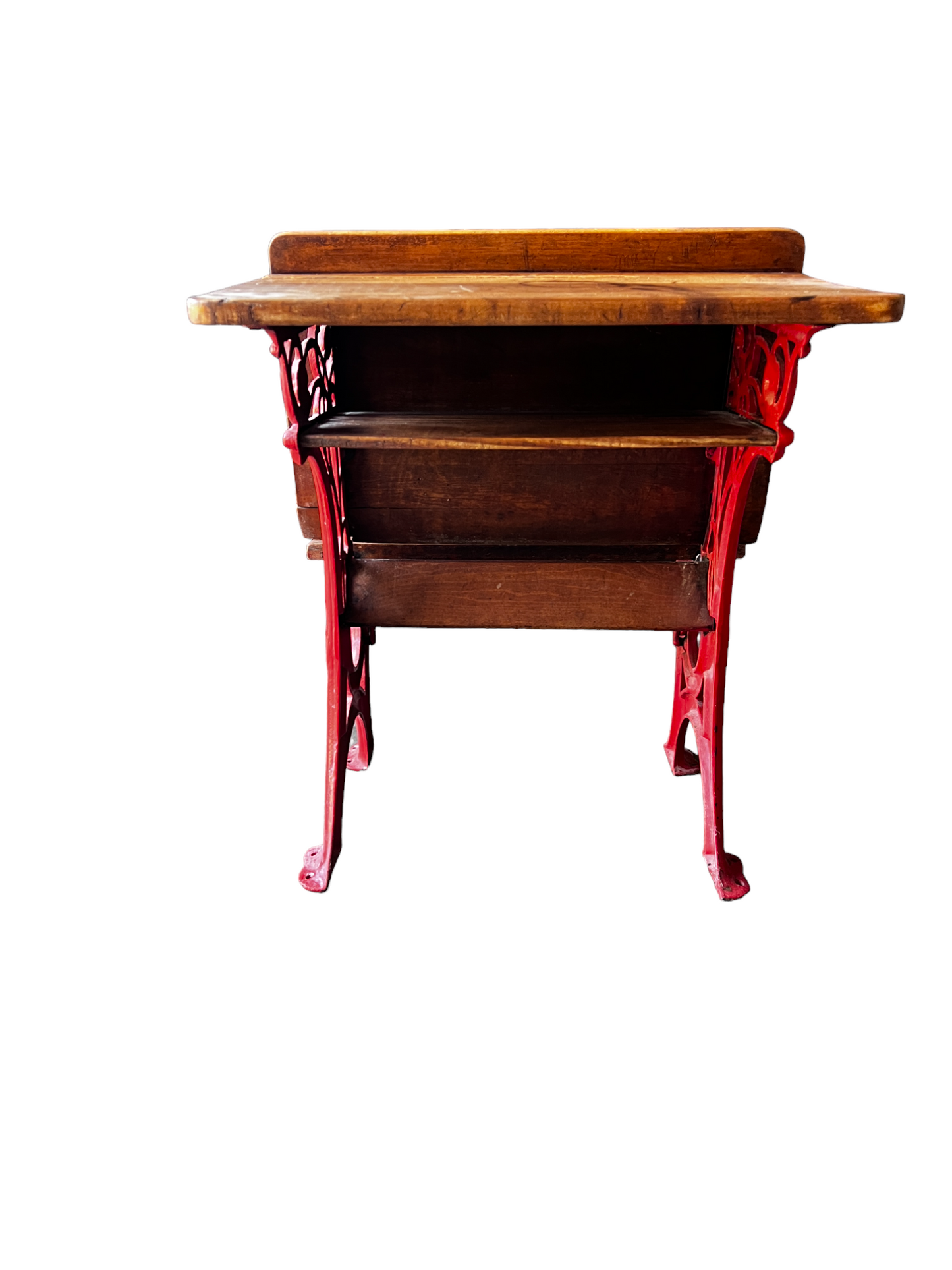 Childrens School Desk Antique 1920's w Cast Iron Sides JA254-4