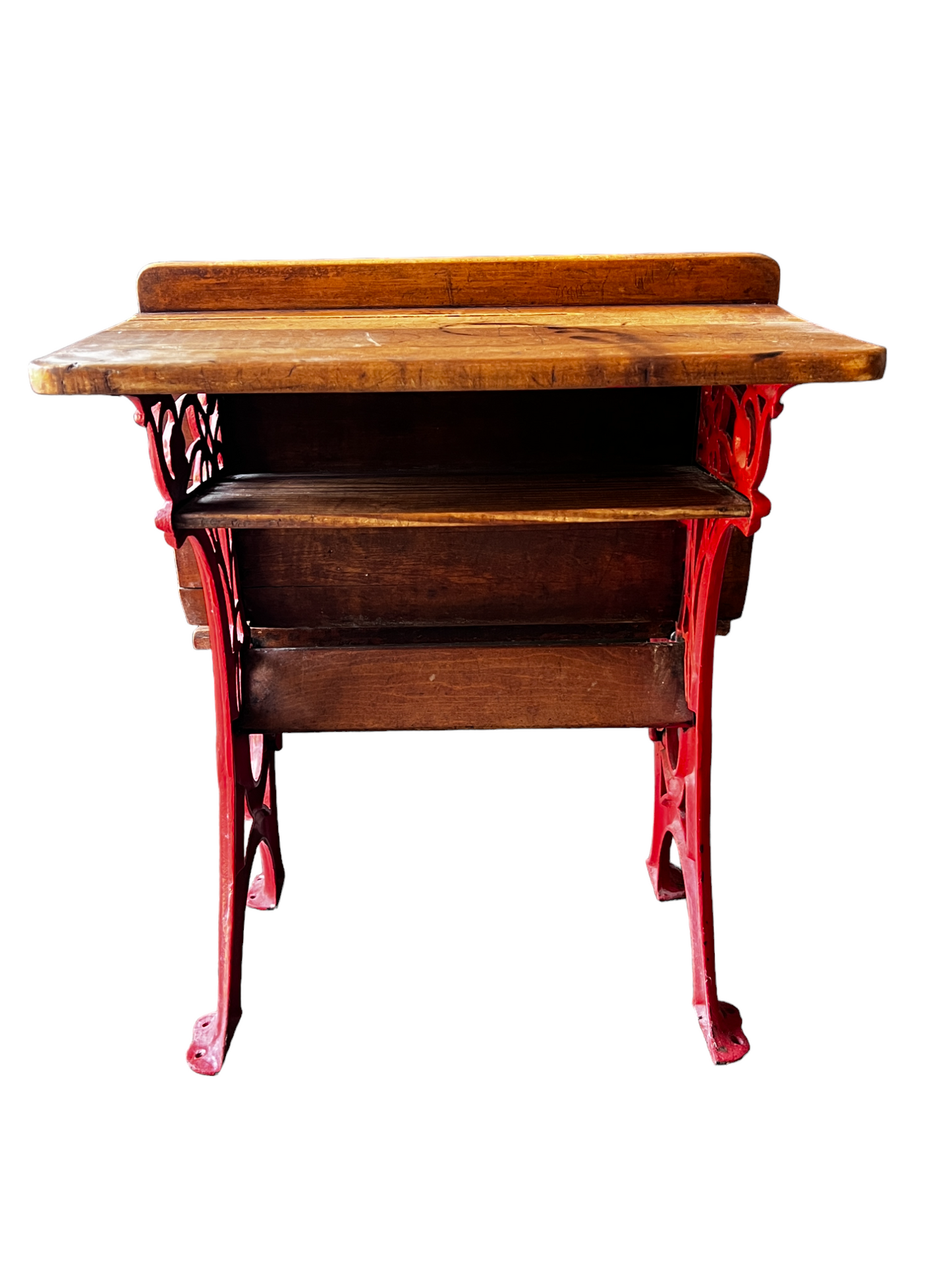 Childrens School Desk Antique 1920's w Cast Iron Sides JA254-4