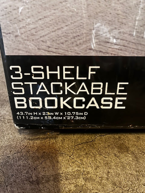 Stackable Bed Bath & Beyond 3 Shelf Bookcase 2 avail. WM249-6