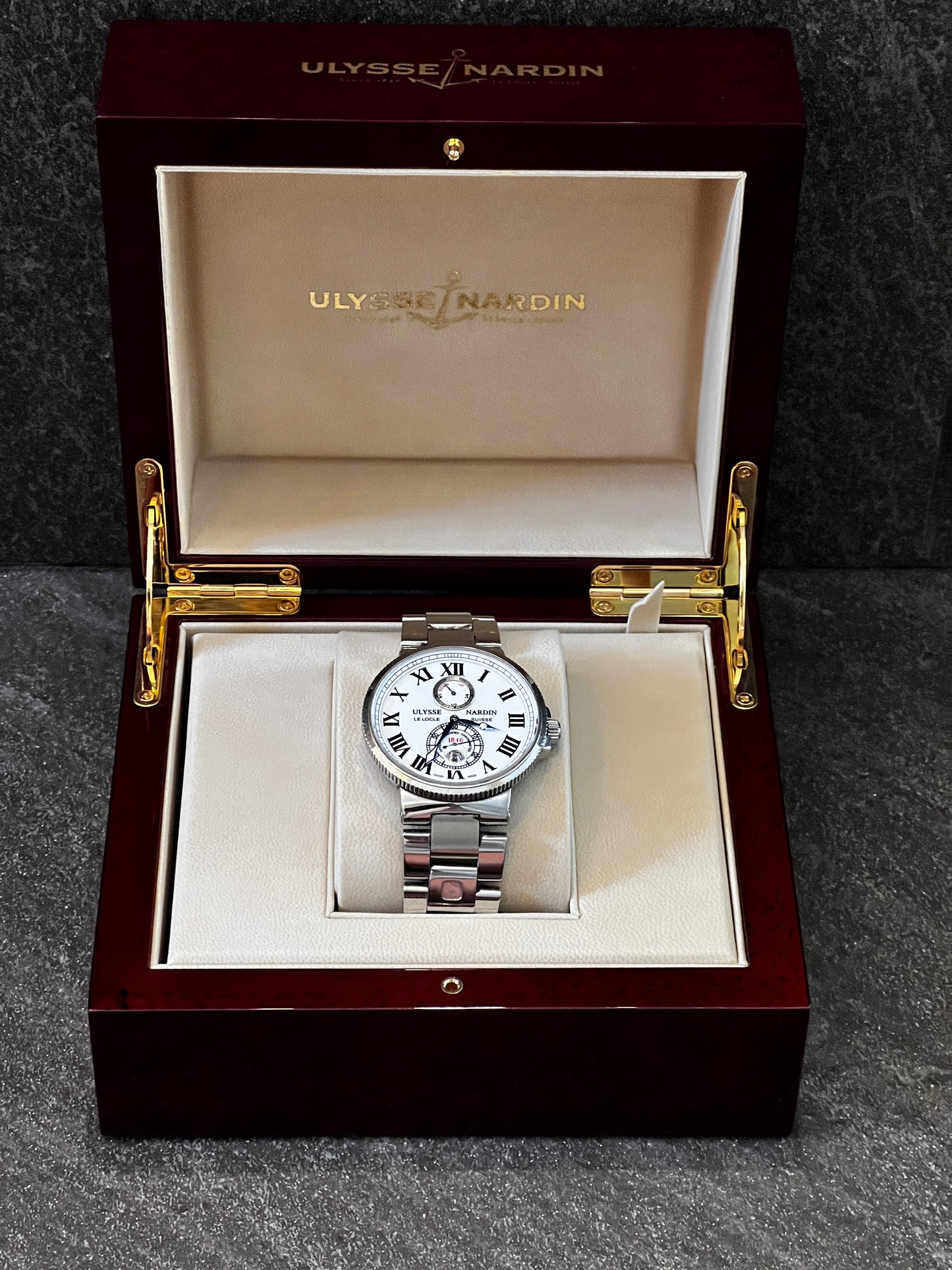 Ulysse Nardin Maxi Marine Chrono 43mm SS Watch w/Winder MB192-1