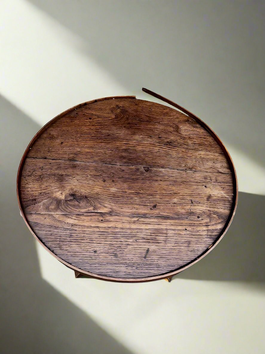 European Antique Round Tripod Pedestal Table JG264-5
