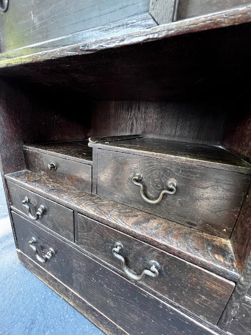 Japanese Antique Ko Cha Tansu Meiji Kuri Chestnut Tea Chest Cabinet JG264-10