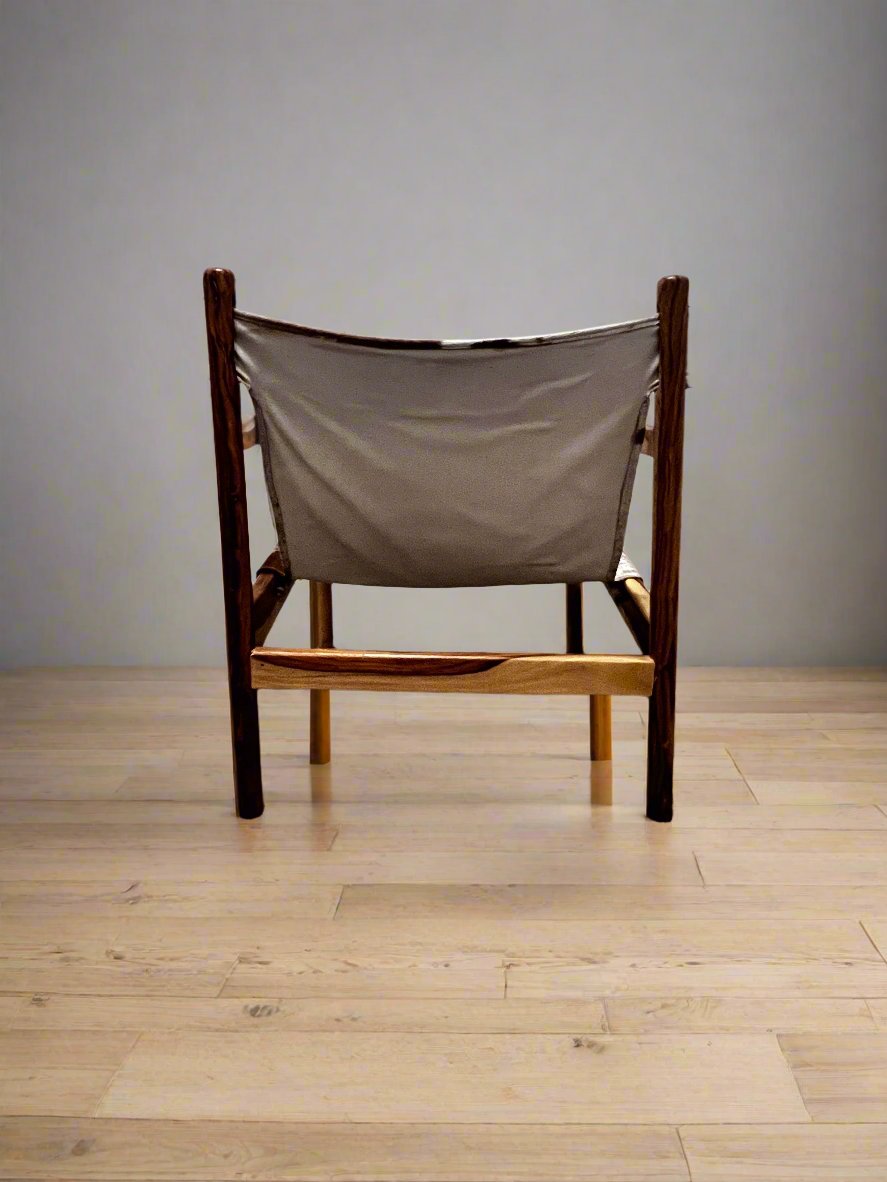 Porter Designs Genoa Cowhide Leather / Wood Sling Chair RN268-2