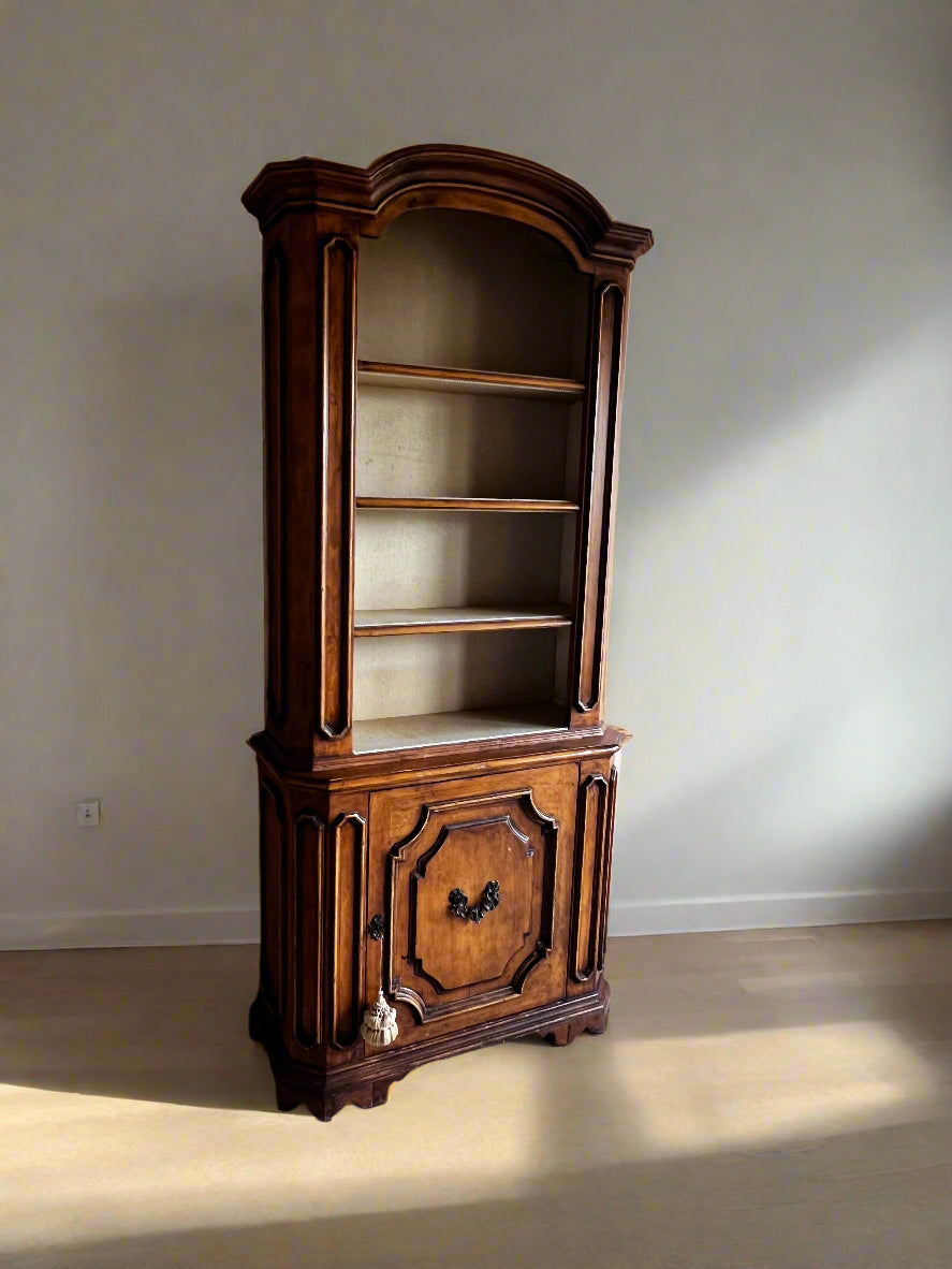Antique Linen Lined Bookcase Cabinet BG273-15