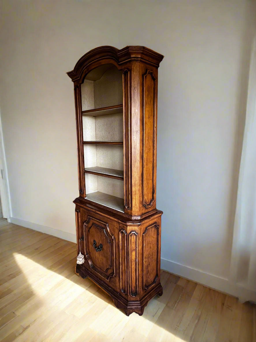 Antique Linen Lined Bookcase Cabinet BG273-15