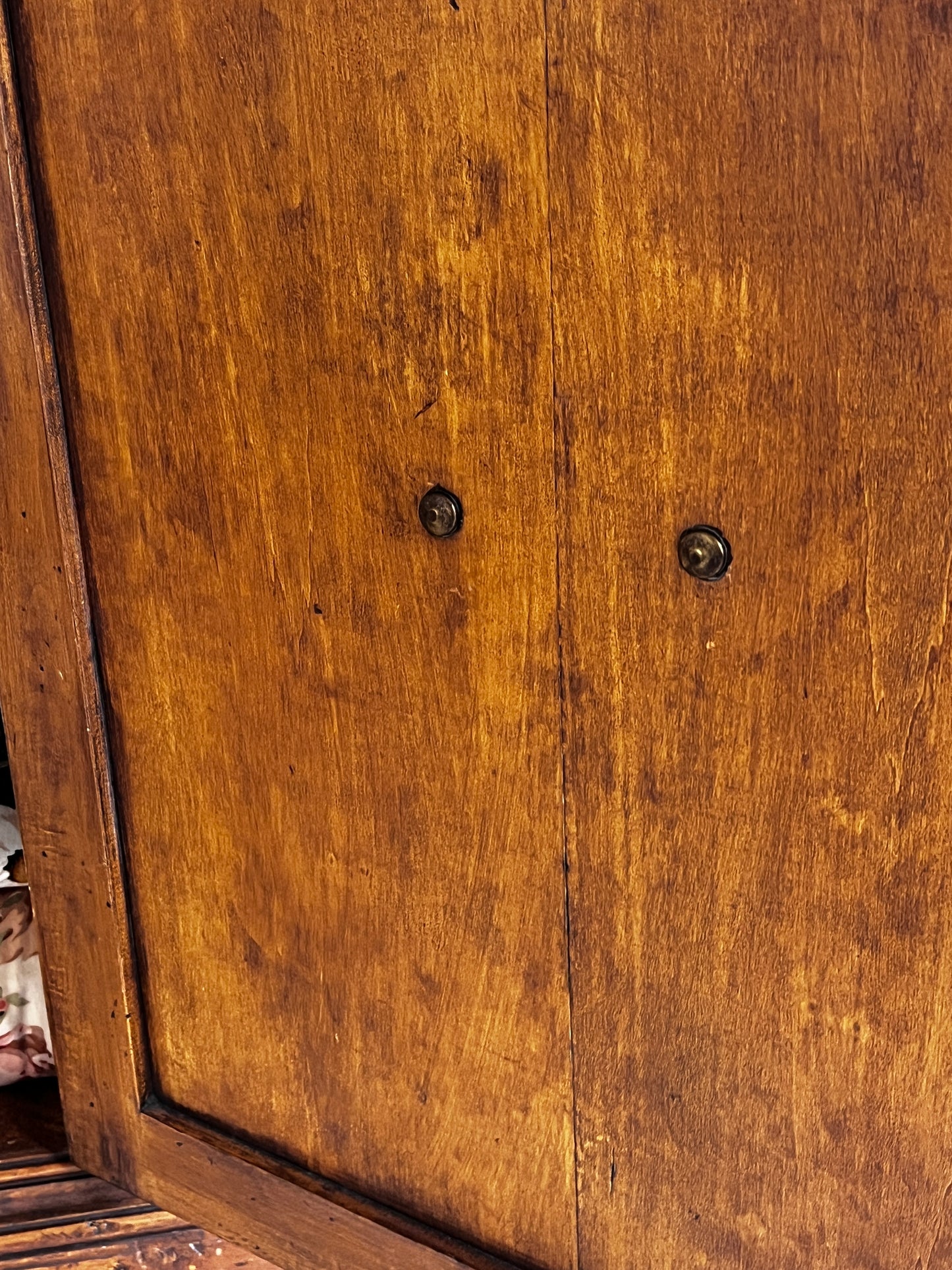 Antique Linen Lined Bookcase Cabinet BG273-15