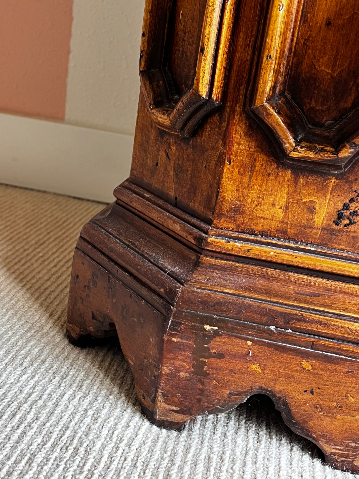 Antique Linen Lined Bookcase Cabinet BG273-15