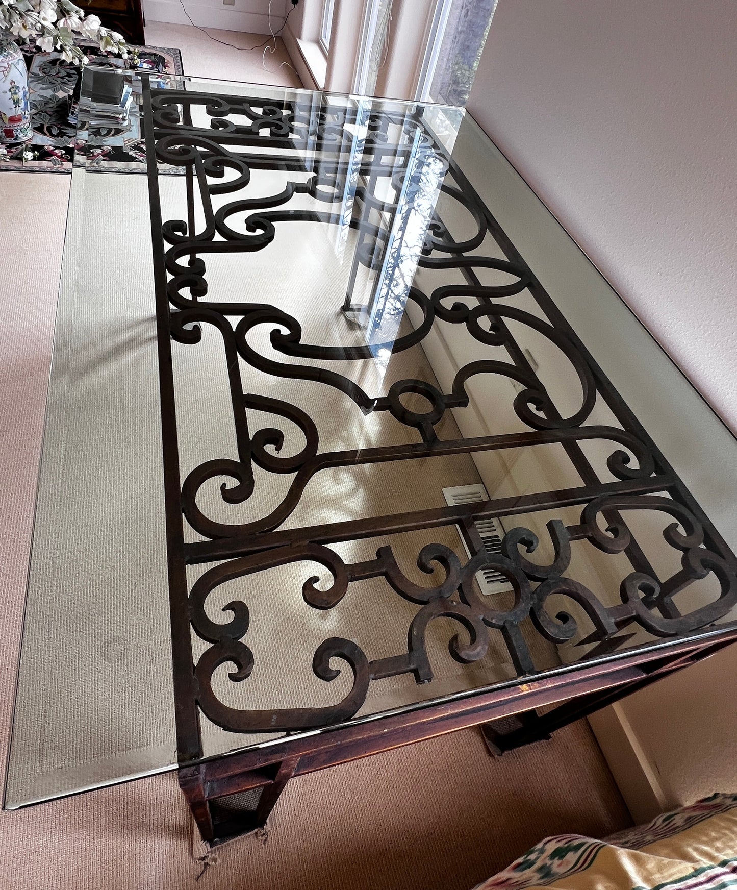 Scroll Iron Table w/Glass Top BG273-18