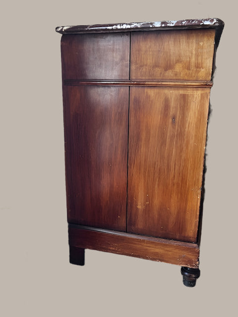 Antique 5 Drawer Chest with Marble Top BG273-30