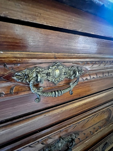Antique 5 Drawer Chest with Marble Top BG273-30
