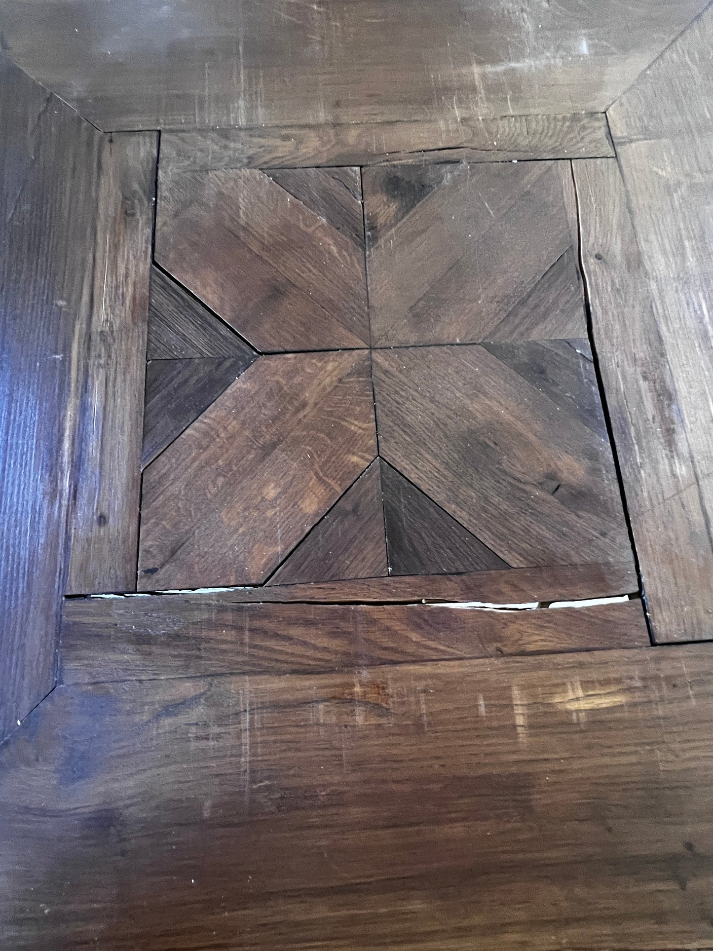 Antique Extra Long Extending Parquetry Table w/Pull Outs BG273-33