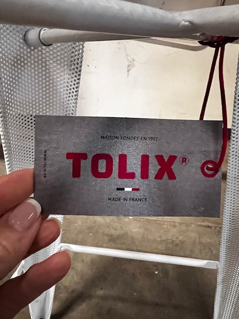 Tolix White Metal Mesh Cafe Bar Stool WDI224-1