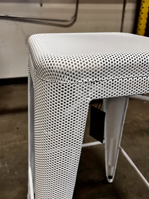 Tolix White Metal Mesh Cafe Bar Stool WDI224-1