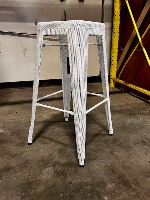 Tolix White Metal Mesh Cafe Bar Stool WDI224-1