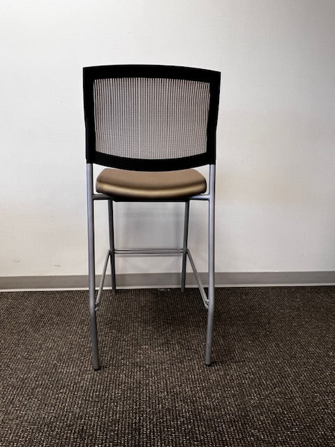 Sit on It Seating Focus Side Gold Counter Stool Mesh Back WDI224-8