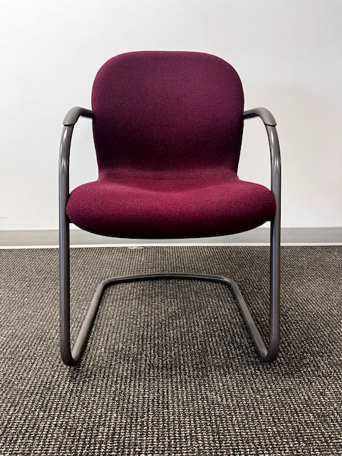 Herman Miller Low Profile Burgundy Side Chair WDI224-12