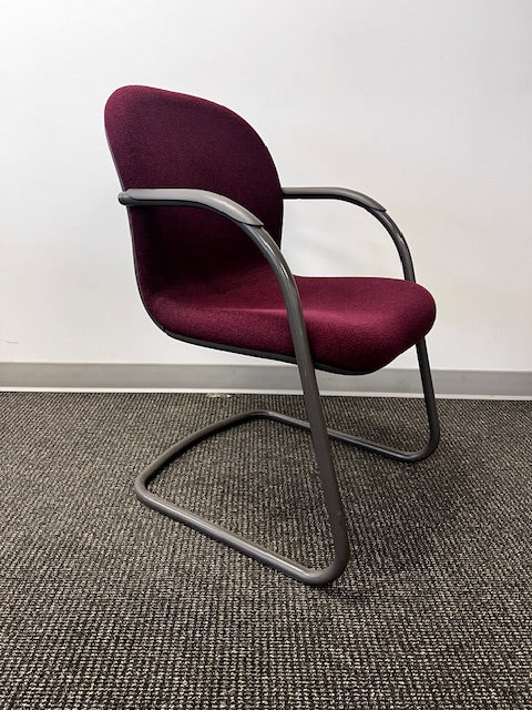 Herman Miller Low Profile Burgundy Side Chair WDI224-12