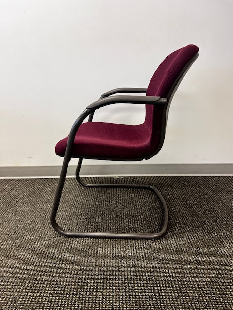 Herman Miller Low Profile Burgundy Side Chair WDI224-12