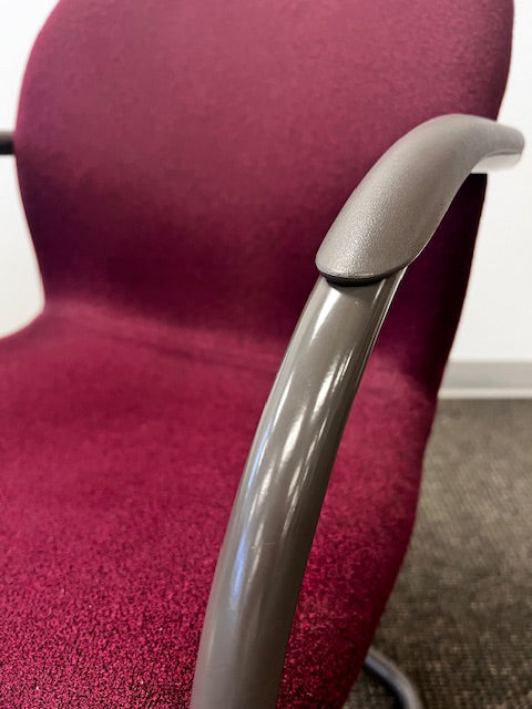 Herman Miller Low Profile Burgundy Side Chair WDI224-12