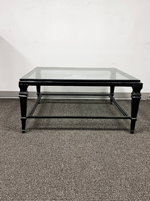 Square Glass Top Coffee Table w/Metal Base WDI224-18