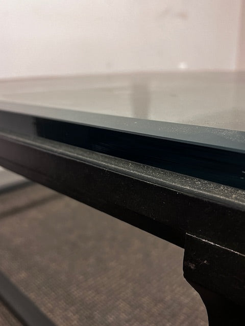 Square Glass Top Coffee Table w/Metal Base WDI224-18