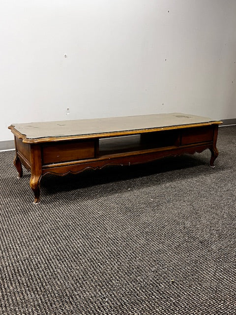 Wood 2 Drawer Coffee Table Antique WDI224-20