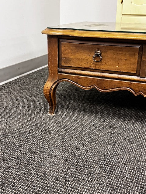 Wood 2 Drawer Coffee Table Antique WDI224-20