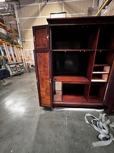 2 Door Burlwood Entertainment Center/Wardrobe WDI224-30