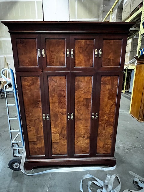 2 Door Burlwood Entertainment Center/Wardrobe WDI224-30