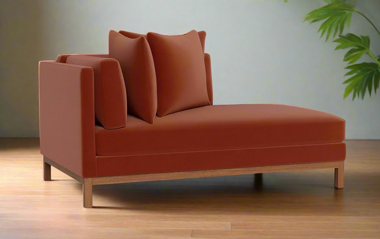 Havenly Jasper Rust Corner Chaise Lounge Chair FFE258-206