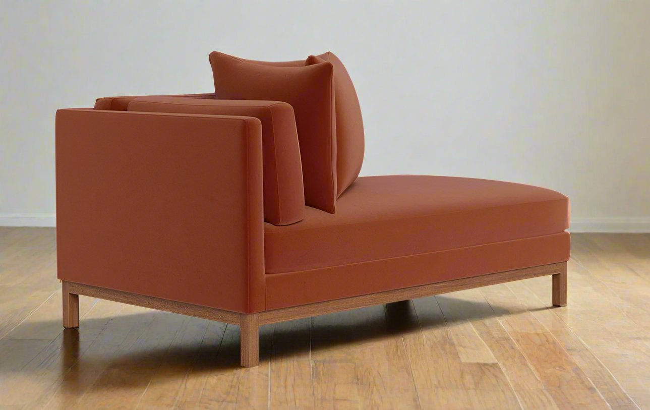 Havenly Jasper Rust Corner Chaise Lounge Chair FFE258-206