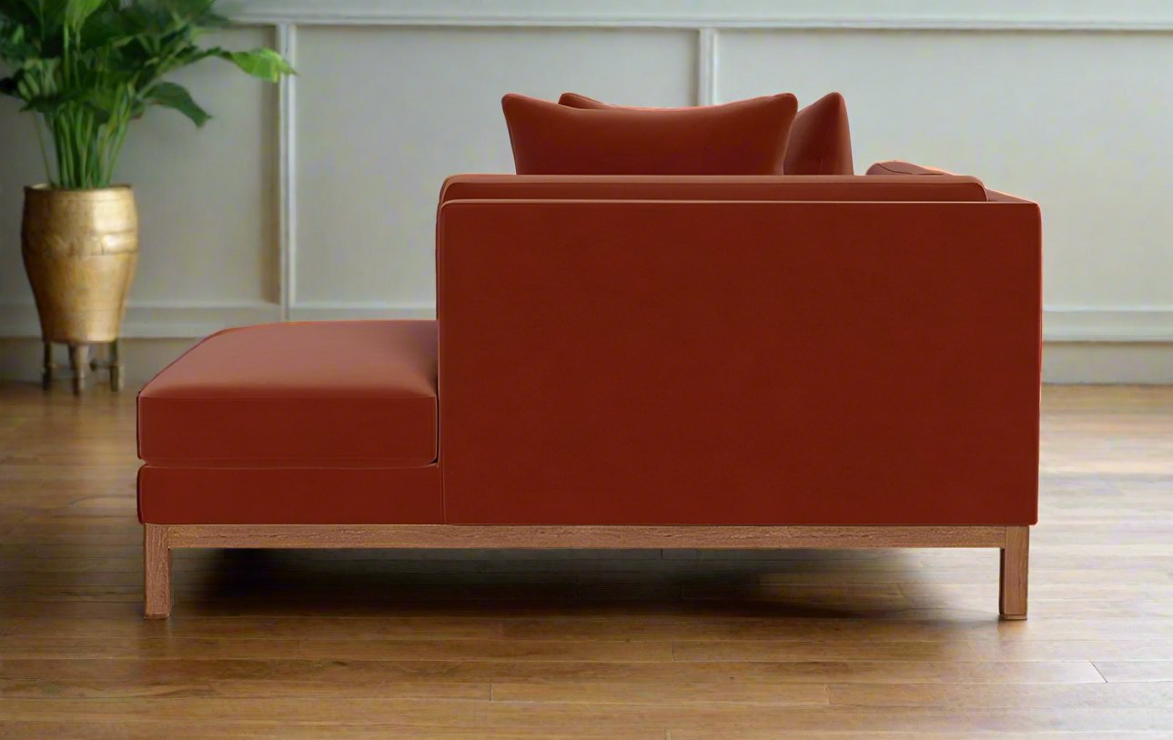 Havenly Jasper Rust Corner Chaise Lounge Chair FFE258-206