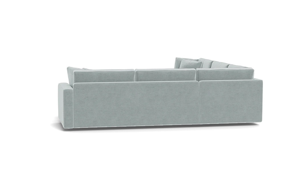 Interior Define James 3 Piece Corner Sectional Spa Plush Velvet Upholstered FFE258-248