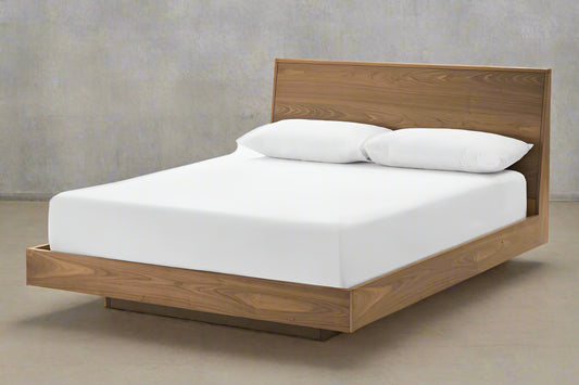 Castlery Joseph Mid Century Platform Walnut Queen Size Bed FFE258-571