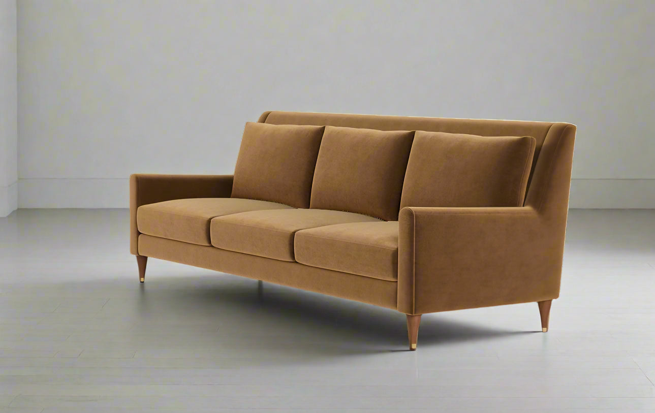 Interior Define Faun Brown Lennox 3-Seat Sofa Couch FFE258-419