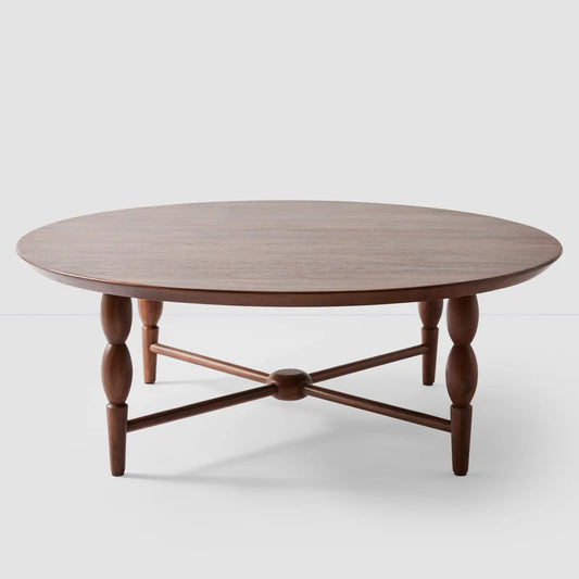 Leela Wood Coffee Acacia Wood Round Table FFW-1338
