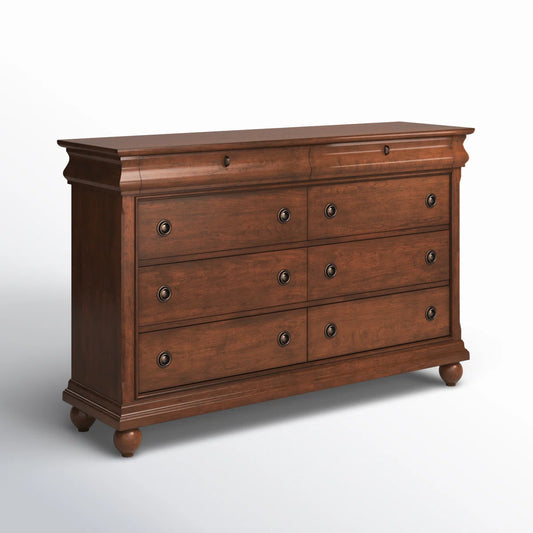 Lark Manor Lenny 64"W 8 Drawer Wood Dresser Chest FFE-1220