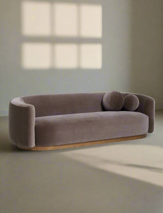 Lulu and Georgia Lowry Mink Velvet Couch Sofa FFE258-526