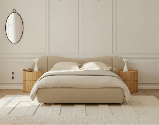 Pair (2) Lulu and Georgia Curved Front Ripple Nightstand FFW-1152