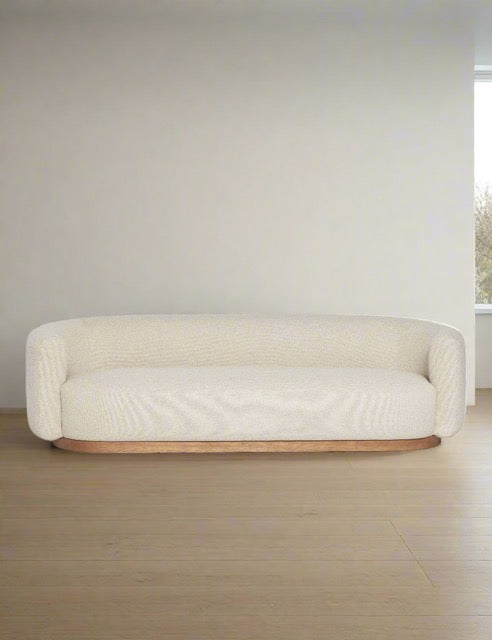 Lulu and Georgia Lowry Natural Beige Upholstered Sofa Couch FFE258-395