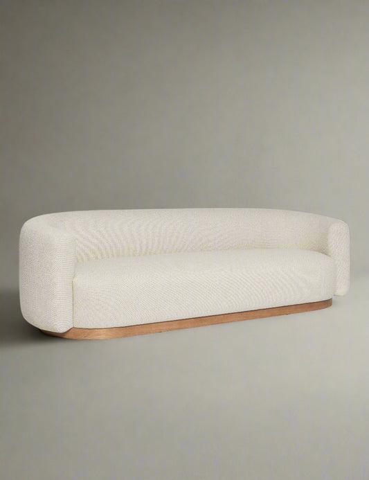 Lulu and Georgia Lowry Natural Beige Upholstered Sofa Couch FFE258-395