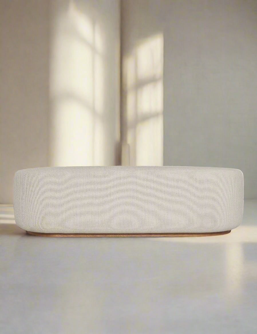 Lulu and Georgia Lowry Natural Beige Upholstered Sofa Couch FFE258-395