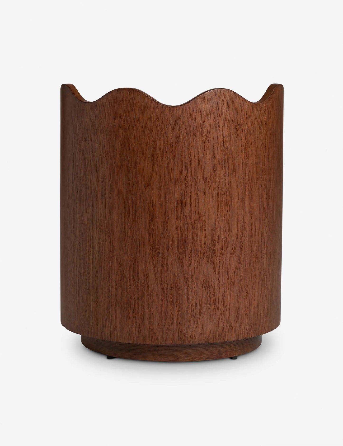 Pair (2) Lulu & Georgia Sarah Sherman Samuel Ripple Curved Brown Nightstands FFE-812