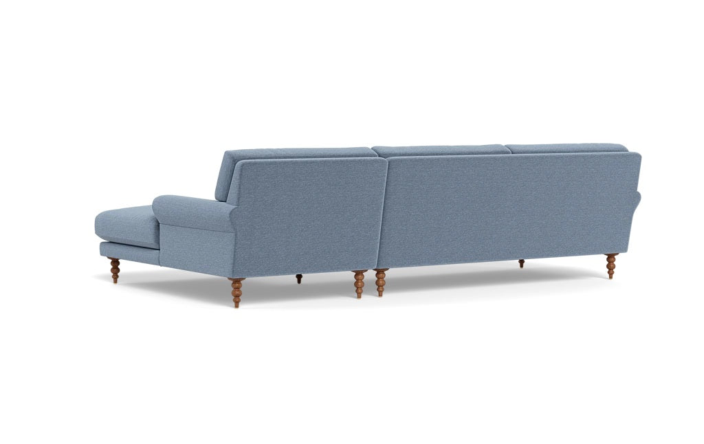 Interior Define Maxwell Chambray Blue Sofa Couch w Chaise FFE258-407