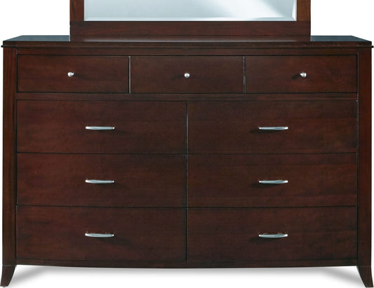 Modus Brighton Nine Drawer Dresser Chest In Cinnamon FFE-1477
