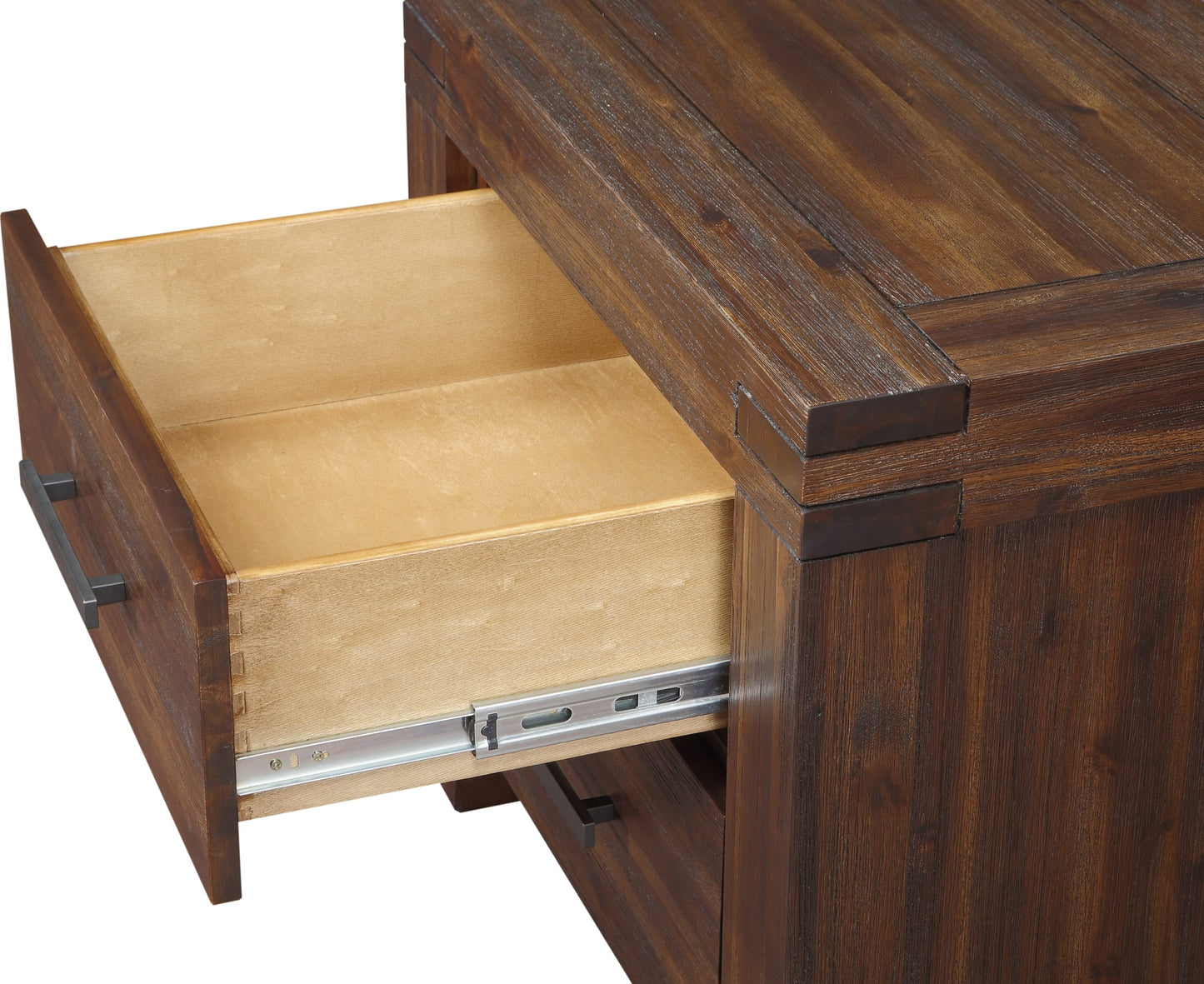 Modus Meadow Two Drawer Solid Wood Nightstand in Brick Brown 8 FFE-1474